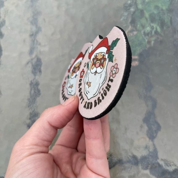 Groovy & Bright Santa Car Coaster Set | Christmas Coaster Set - Picture 5 of 13